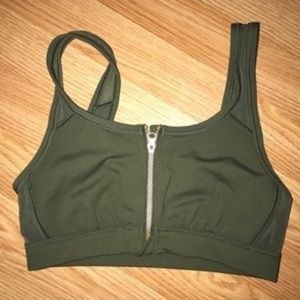 American Eagle Aerie Sports Bra Zip Front Sz S